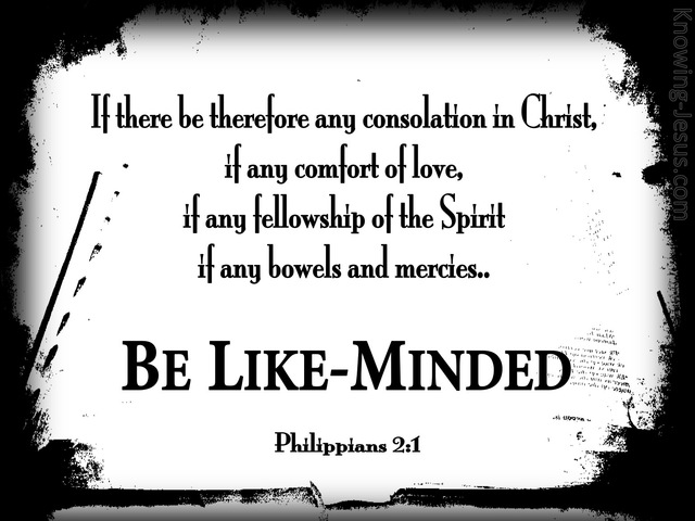 Philippians 2:1 Be Likeminded (black)